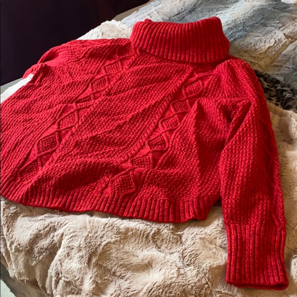 Red gap sweater